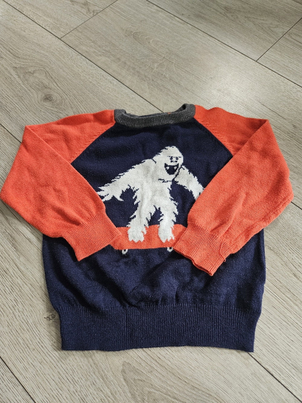 The Children's Place Toddler Boy Yeti Skateboard Knit Sweater Size 2T